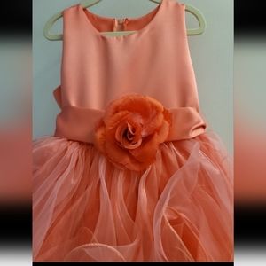 NWT Coral Color Girls Sleeveless3 Formal Dress size 6